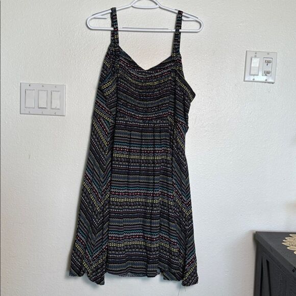NWT Torrid Babydoll Tank Dress Womens 3X Geometric Colorful Sleeveless Full NEW - Picture 3 of 8